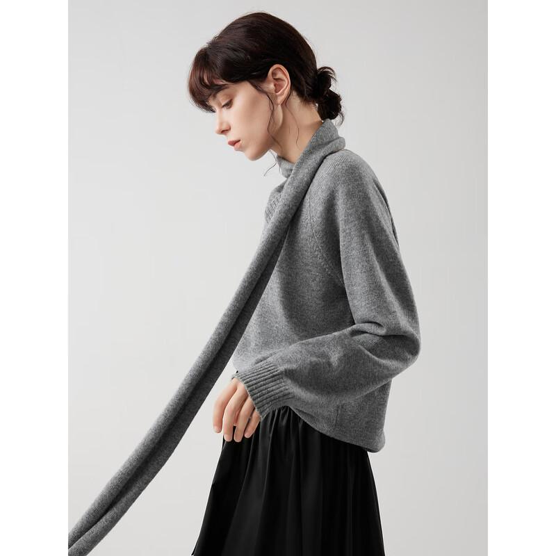 ELLE French Merino Wool Scarf Design Sweater