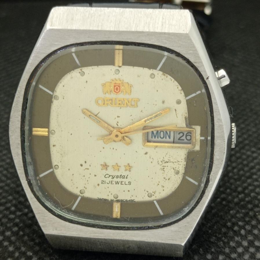 UTILIZAT ELEGANT ORIENT CRYSTAL JAPAN MENS AUTO 46941 CEAS ORIGINAL DIAL a416175-2 R10621f-a416175