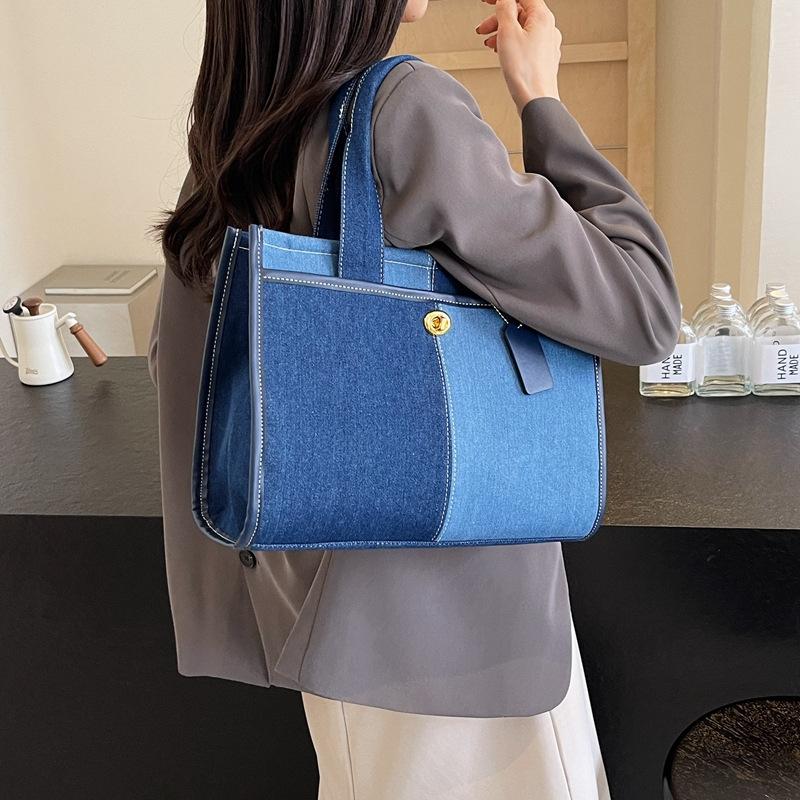 Fashionable womens bag, denim bags, big volume jean bags,Tote bag