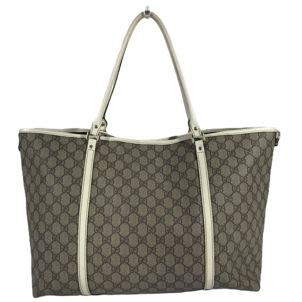 GUCCI 197954 GG Supreme Logo GG Bag Tote Bag Shoulder Bag Beige/White