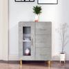 Vidaxl Cabinet, Concrete Grey, 69.5X34X90 Cm, Wood-Based Material