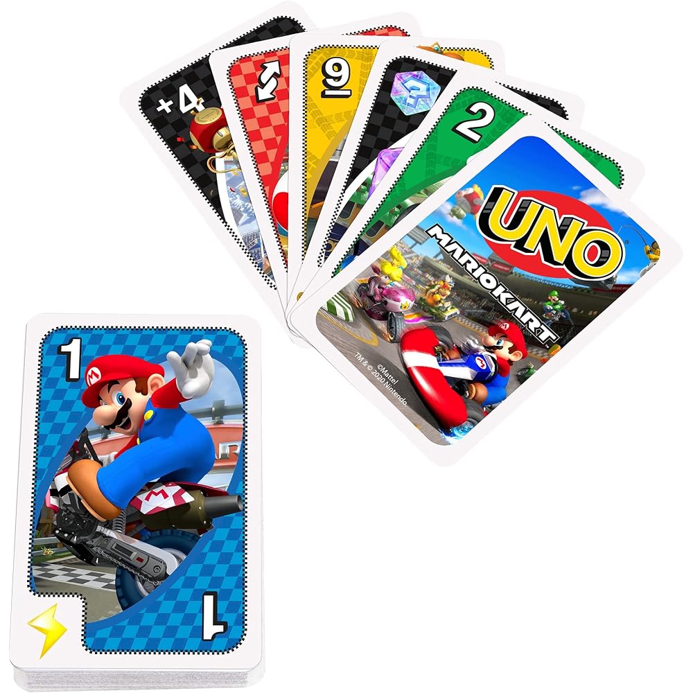 Mattel Game (Mattel Game) Uno (UNO) Uno Mario Kart Card Game Party Game for 2 To 10 People from 7...