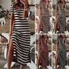 Kvinner Sommer Midi-kjole Sidedelt V-hals Korte ermer Midt-legglengde Farge Matchende Slim Fit-kjole Kvinnelige klær