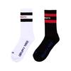 1 Pair Tide Brand VT Couple Socks Black and White Two-bar Casual Cotton Socks Net Red Hot-selling Tube Men and Women Socks