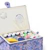 D&D Sewing Box, Sewing Kit, Large Capacity, Double Layer Storage, Sewing Accessory Storage Box 24*17.5*13cm (Large - Blue)