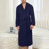 Men's  Weave Bathrobe,robe, Lightweight Nightgown, Long Loungewear, Hotel Leisure Bathrobe