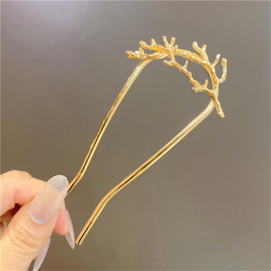 Elegance Women Bowknot U Shape Rhinestone Hairpins Metal Hair Sticks Hairclip Bridal Wedding Banquet Hair Accessories Headwear
