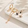 5Pcs Modern Geometric Ear Jewelry Glittering Synthetic Stones Comfort Fit Skin-Friendly Designs for Women