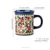 A Set of Gift Hand Painted Vintage Style Flower Pattern Ceramic Coffee Mug, 14 OZ Mug, Water Cup, Milk Mug, Ceramic Tea Cups wit