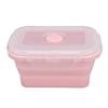 2PCS Silicone Lunch Storage Container Collapsible Design Airtight Kitchen Organizer  For Camping