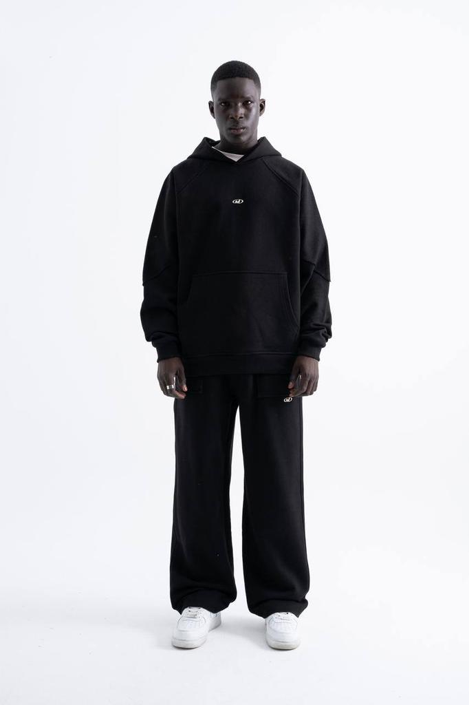 Męski Oversize Bluza z Kapturem Premium Streetwear - Czarny