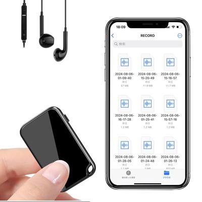 QZTCAMERA Voice Recorder with Long Recording Automatic Voice OTG Compact and Compact Noise Cancelling MP3 Easy Battery Level Compatible with 100-Hour