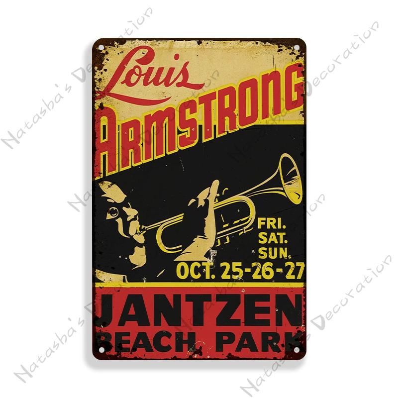 

Musician Louis Armstrong Metal Poster Vintage Metal Tin Sign Garage Cafe Metal Signs Wall Plate Industrial Decor Plaque 20x30cm（7.8x11.8inch）