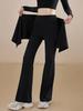 Yoga Micro Flare Pants with Detachable Skort for Sports and Dance
