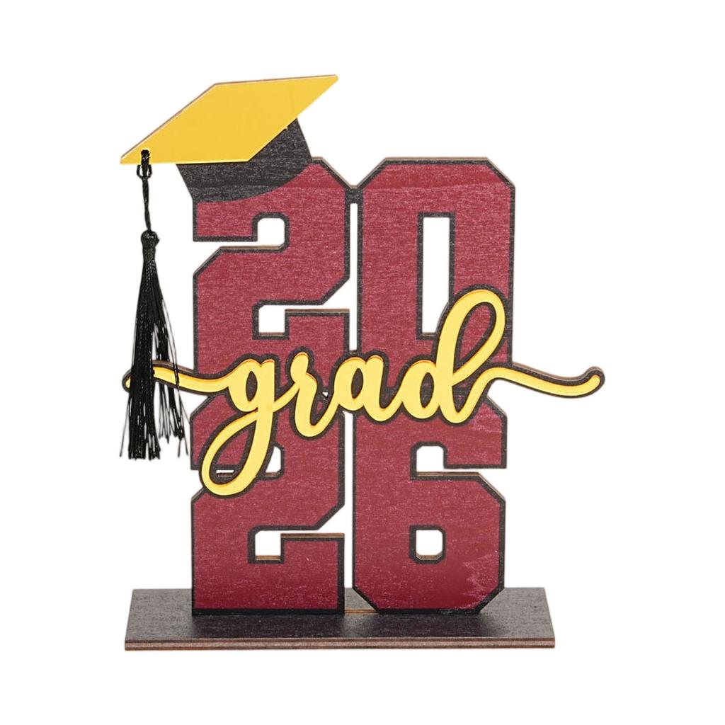Three Dimensional 2026 Graduation Wooden Holiday Decoration Ornaments Graduation Gifts