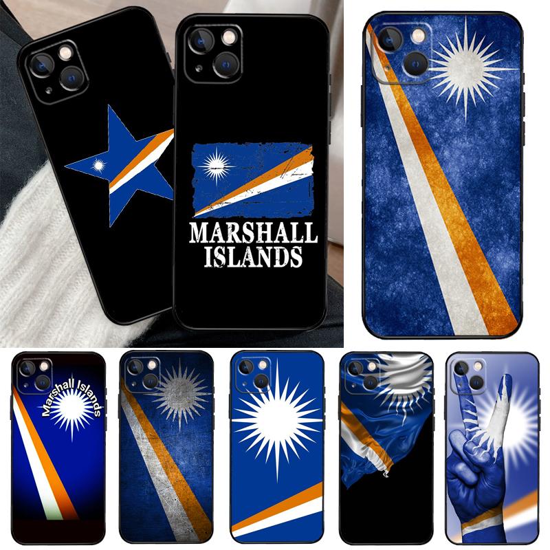 Marshall Islands Flag Case For iPhone 16 15 14 Pro Max Plus 13 Pro Max 11 12 Mini Cover Coque