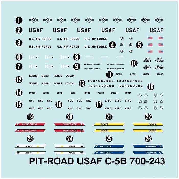 Pit Road 1/700 Skywave Series US Air Force Aircraft Set 2 Plastic Model S47