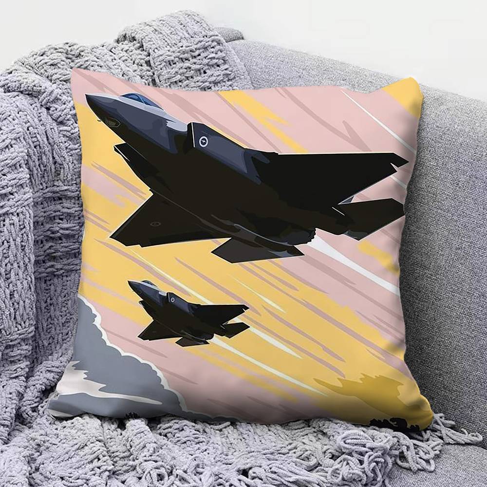 F-35 Lightning Fighter Home Sofa Cushion Covers and Aecorative Custom Pillow Covers