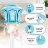 Bubble Machine with Music Light Adjustable Height 3-in-1 Outdoor Party Blower for Weddings Birthdays Camping Rechargeable Fun Toy for Kids