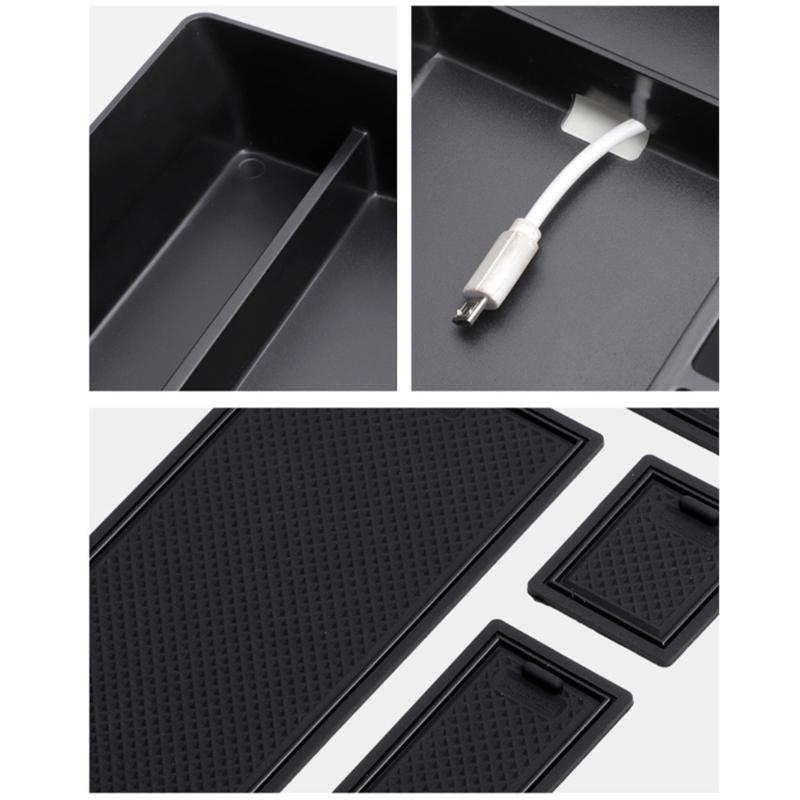 Center Console Organizers Armrest Storage Space Utilization Tray Precisions Fit Console Tray ABS Storage Box for M9