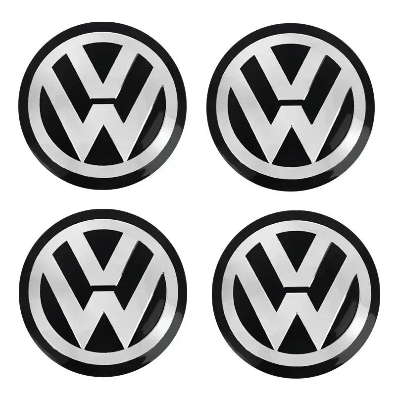 Car Wheel Center Hub Caps Sticker Metal Car Key Chain Ring For Volkswagen VW R GTI Golf 6 Amarok T5 Phaeton Teramont ID3 Tiguan
