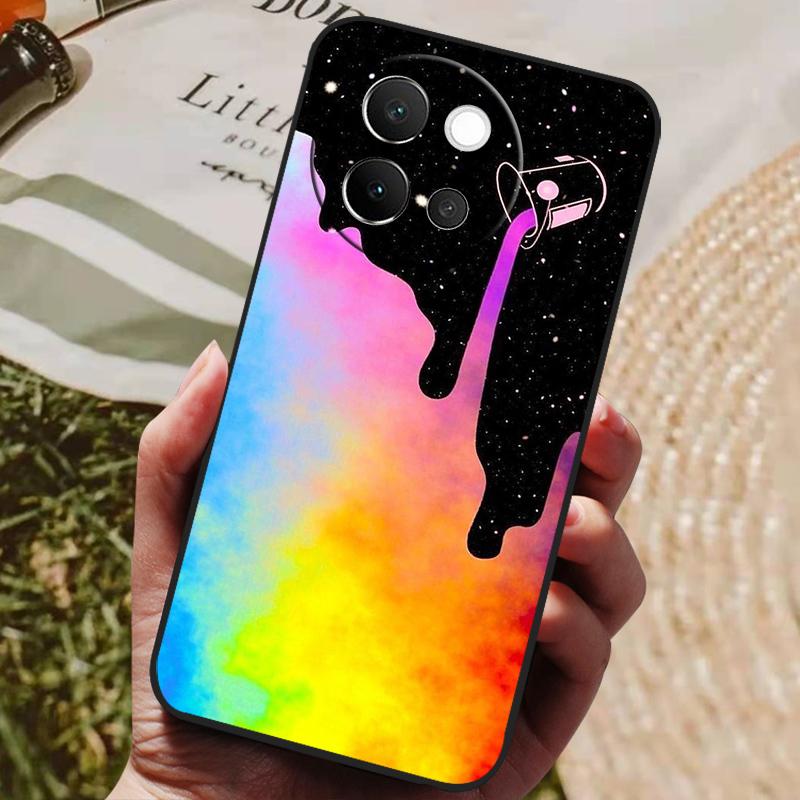 For VIVO V40 Lite 5G Case Soft Silicone Cover Black Bumper TPU For Vivo V40 Lite 5G Phone Cases V40Lite Shockproof Back Covers