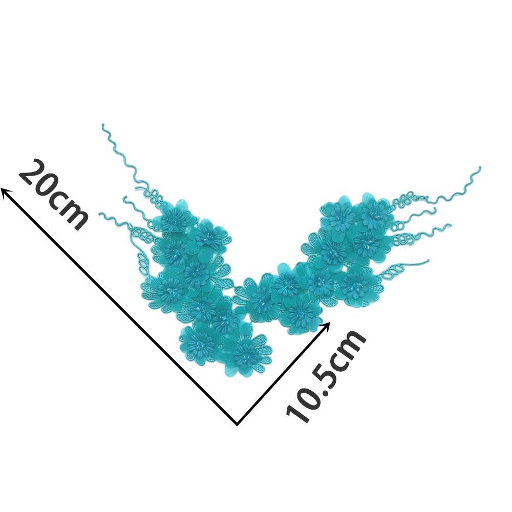 Fashion Diy Polyester Handmade Beaded Lace Cloth Sticker Corsage Sewing Clothing Accessories Dress Cheongsam