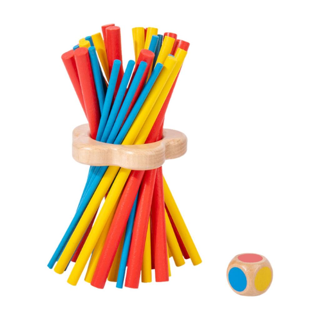 Joc de echilibru cu bețișoare colorate Jucărie Montessori Jucării de potrivire din lemn Abilități motorii fine Învățare matematică Jucării educaționale Copii