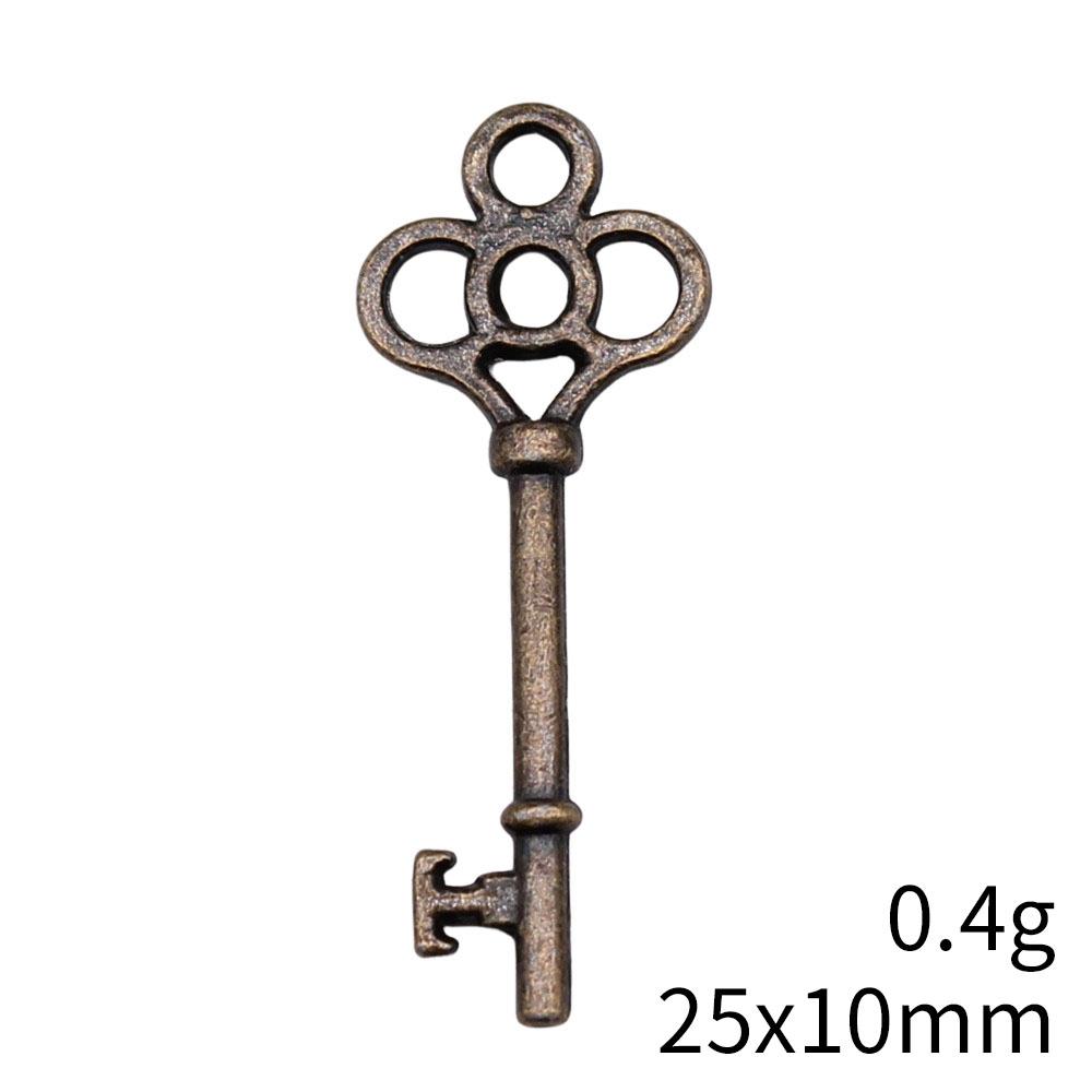 Hollow Clover Key Charm Lucky Pendant Tool Charms For Bracelet Necklace Jewelry Making Supplies For DIY