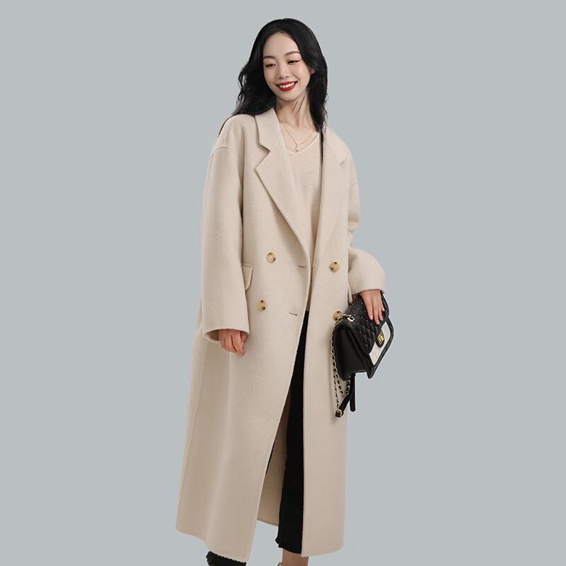 Fengxun Classic Double-Sided Wool Blend Long Coat