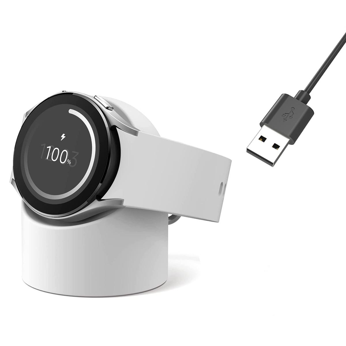 

2 IN 1 Compatible with Samsung Galaxy Watch 3 4 Charger Stand+Usb Type C PD Cable Charger Watch3 4 Charger silicone Stand 45mm