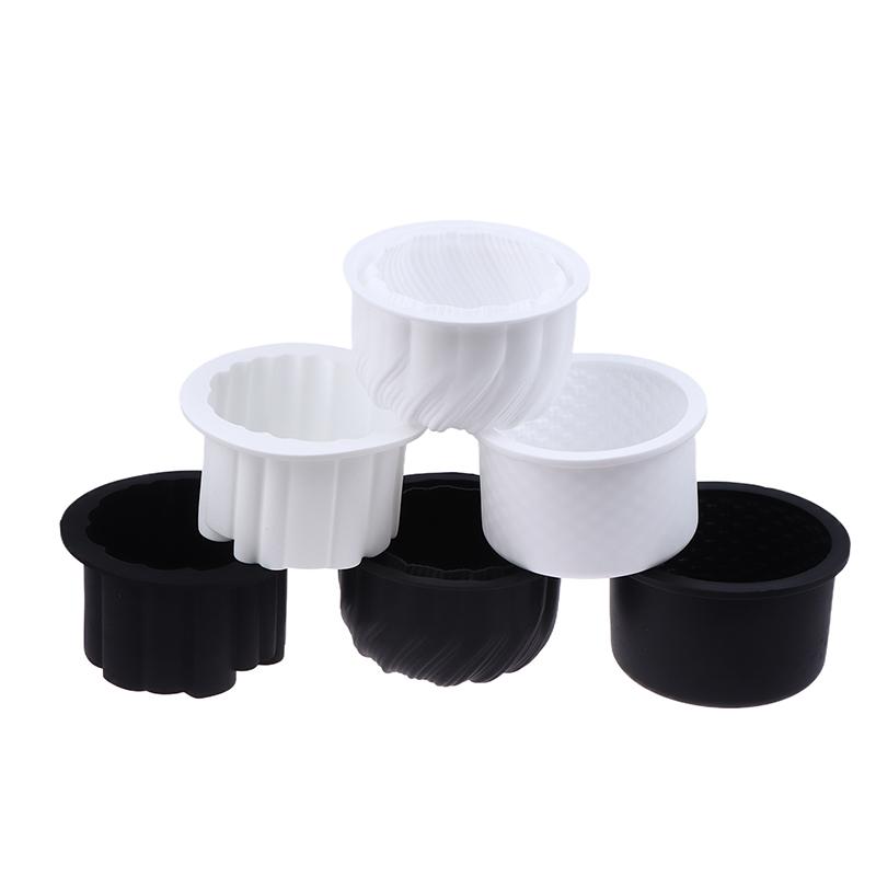 4 Inch Round Rotating Heart Flower Basket Coil Texture Design French Mousse Cake Mould Silicone Cake Mold Kitchen Bakeware