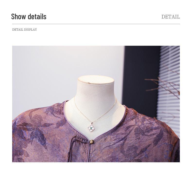 Elegant Summer Short-Sleeved Chiffon Blouse Set for Middle-Aged Women