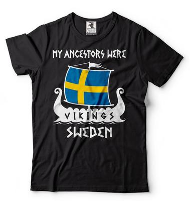 Viking T-T-shirt My Ancestors Were Vikings Sweden Heritage T-T-shirt Drakkar T-T-shirt