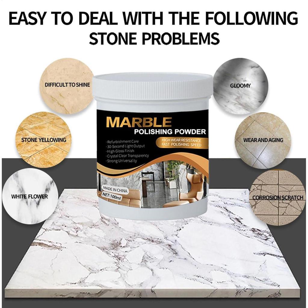 Granite Polishs 100ml Polerka do blatów kamiennych Środek do czyszczenia marmuru Głębokie czyszczenie Renowator Materiały polerskie do porcelainowego zlewu prysznicowego