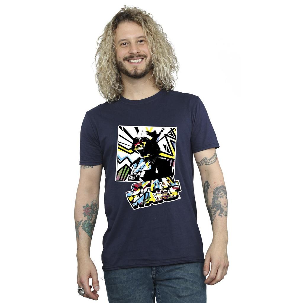 Star Wars Mens Vader Water Colour Pop Art T-Shirt