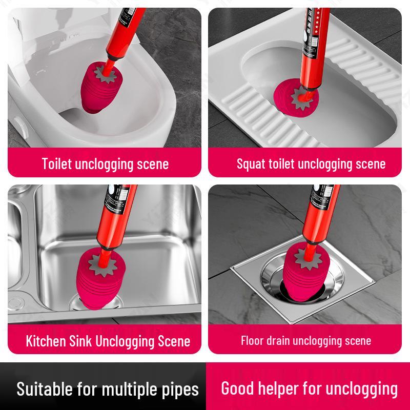 High-Pressure Air Toilet and Sewer Unclogging Tool