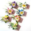Hair Comb Artificial Flower Design Anti-slip Teeth Hair Organizer Comb Updo Bun Hair Styling Accessory