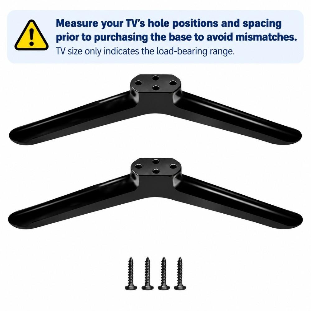 Universeller TV-Basisständer Beine mit Schrauben Schwarz TV-Ständer Basis Halterung TV-Ständer Bein Basis Halter Wohnzimmer
