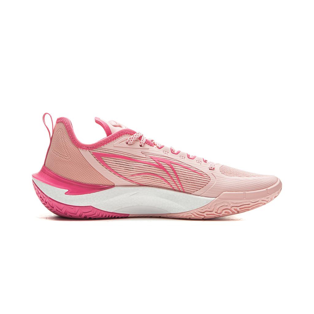 New LiNing Cushioning, Slip Resistant, Abrasion Resistant, Rebound Grip Low Top Basketball Shoes Men's Frosting Pink ABAU083-10