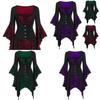 Ladies Retro Fancy Dress Costume With Flared Sleeves And Large Swing Skirt