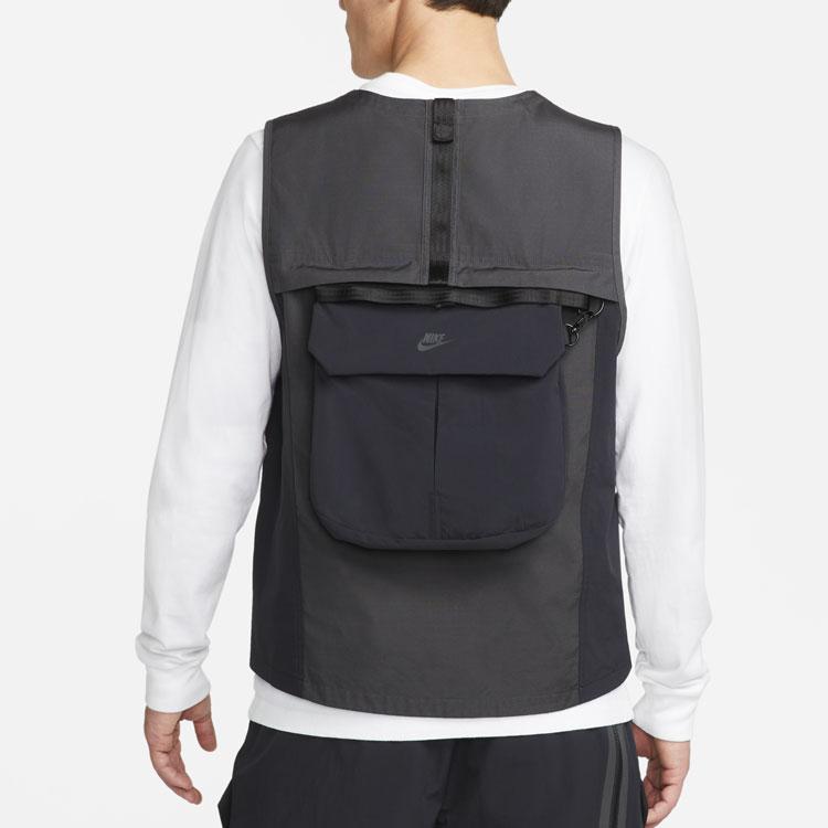 Nike Sportswear Tech Pack Zip-Up Sleeveless Jacket Men Outerwear Black DM5535-060