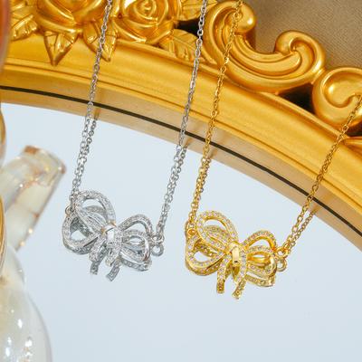 שרשרת קשת יהלומים מלאים תכשיטים אופנה שרשרת עצם הבריח לבנות