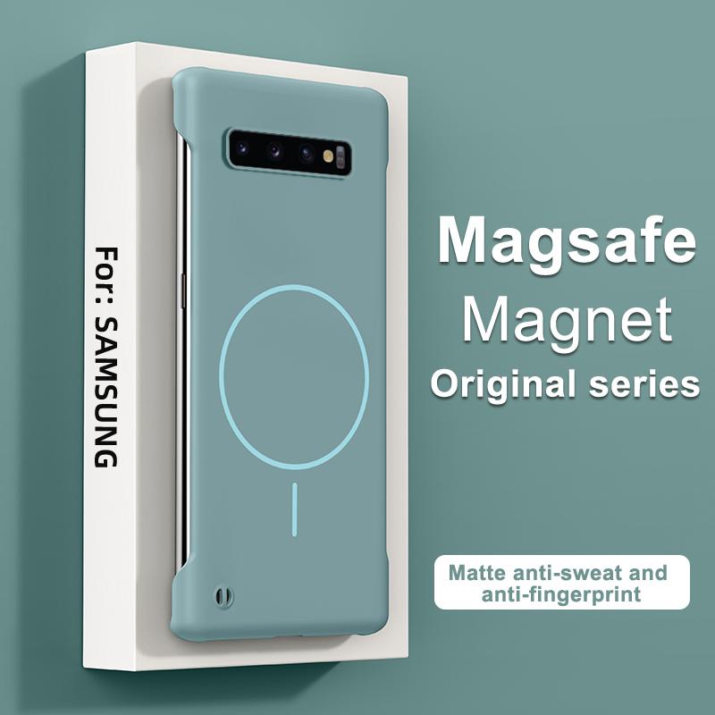Frameless Magnetic Phone Case For Samsung Galaxy S10 Plus For Magsafe Ultra Thin Soft PC Matte Skin Feel Back Cover Galaxy S10