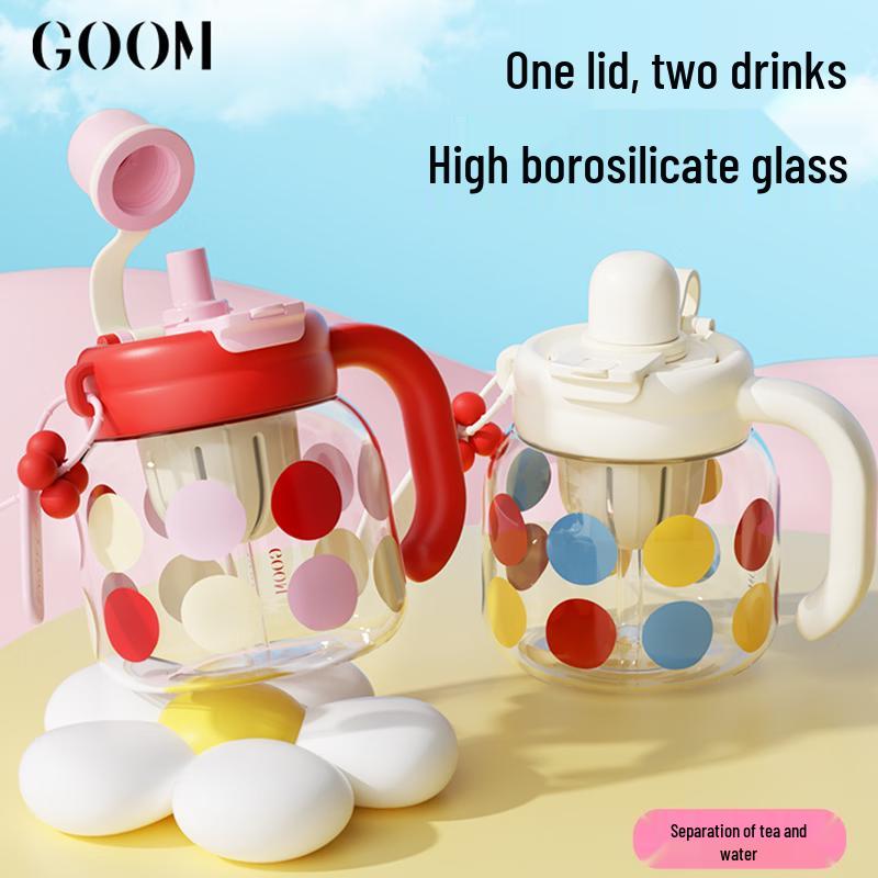 

GOOM Cute Color-Block Bubble Glass Tumbler