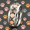 Cute Cat Dog Paw Rings for Women Silver Color Stainless Steel Animal Pet Footprint Ring Jewelry Valentine's Day Gift Wholesale