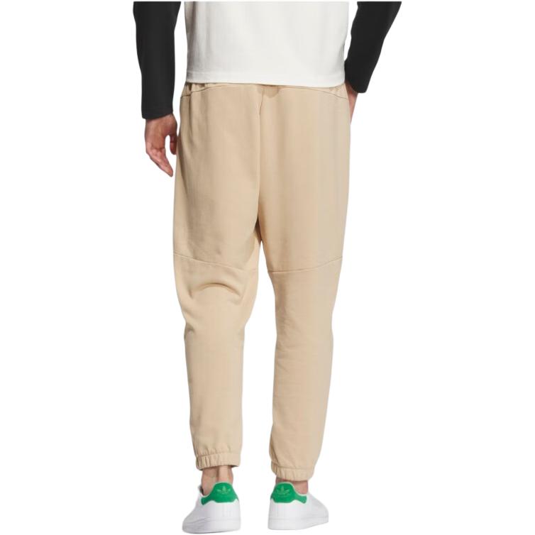 Adidas Originals Solid Color Drawstring Cuffed Sweatpants Men Bottoms Light-Brown IS5384