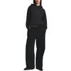 SKIMS Loose Fit Solid Color Casual Kangaroo Pocket Ribbed Trim Hooded Sweatshirt Women Tops Washed-Onyx ZU-ZUP-8022W-WON
