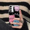 Cute Cat Case For Samsung A56 A16 A17 S25 FE Xiaomi Redmi Note 14 13 Pro 14C A5 Huawei Honor 400 200 Lite Pro iPhone 16 Pro Max Shockproof Cover