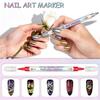 12-Piece Quick-Dry Nail Art Pen Set for DIY Drawing and Decoration, Vibrant Colors, Safe and Portable for Home Salon Use